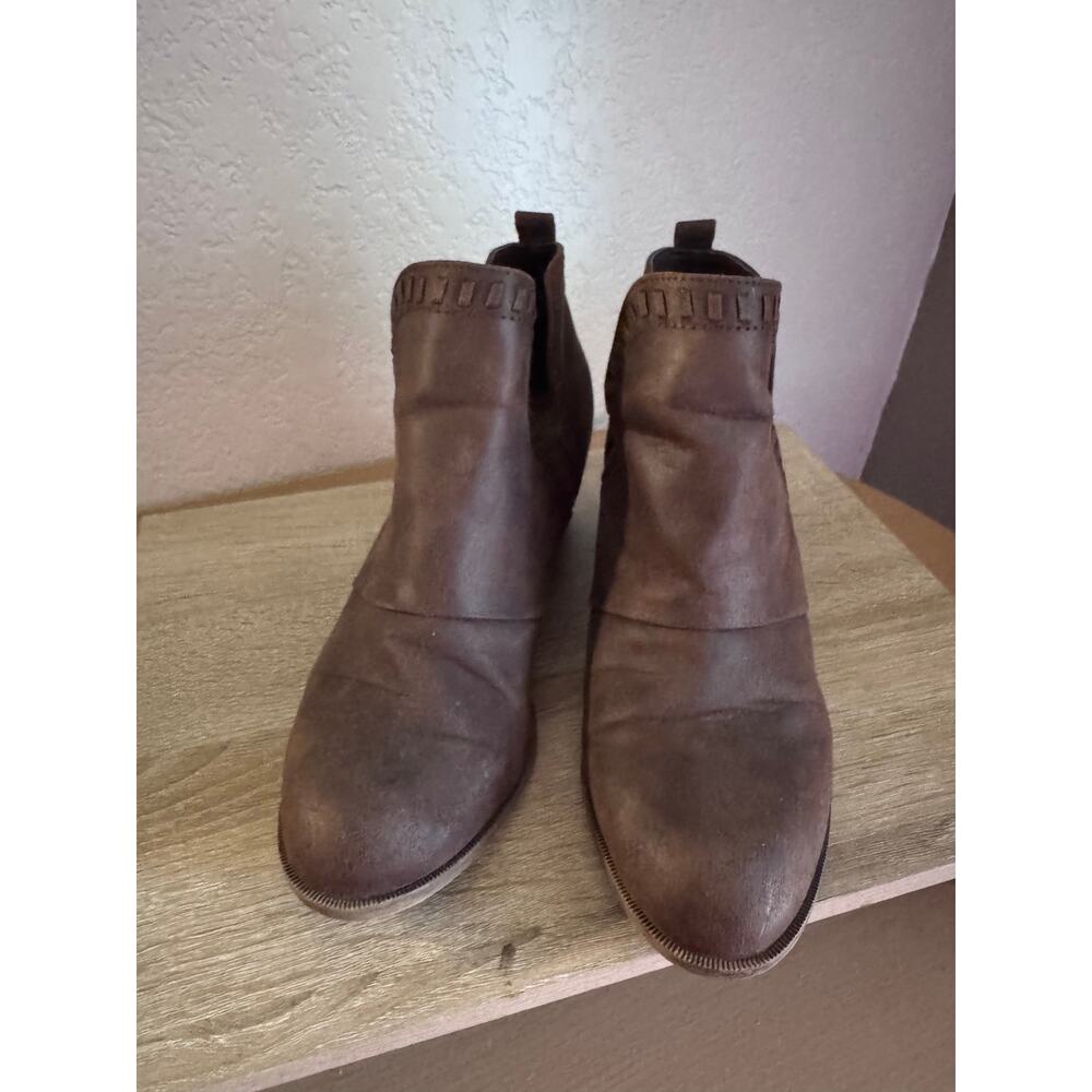Rock & Candy Brown Suede Fabric Ankle Boots - Size 6